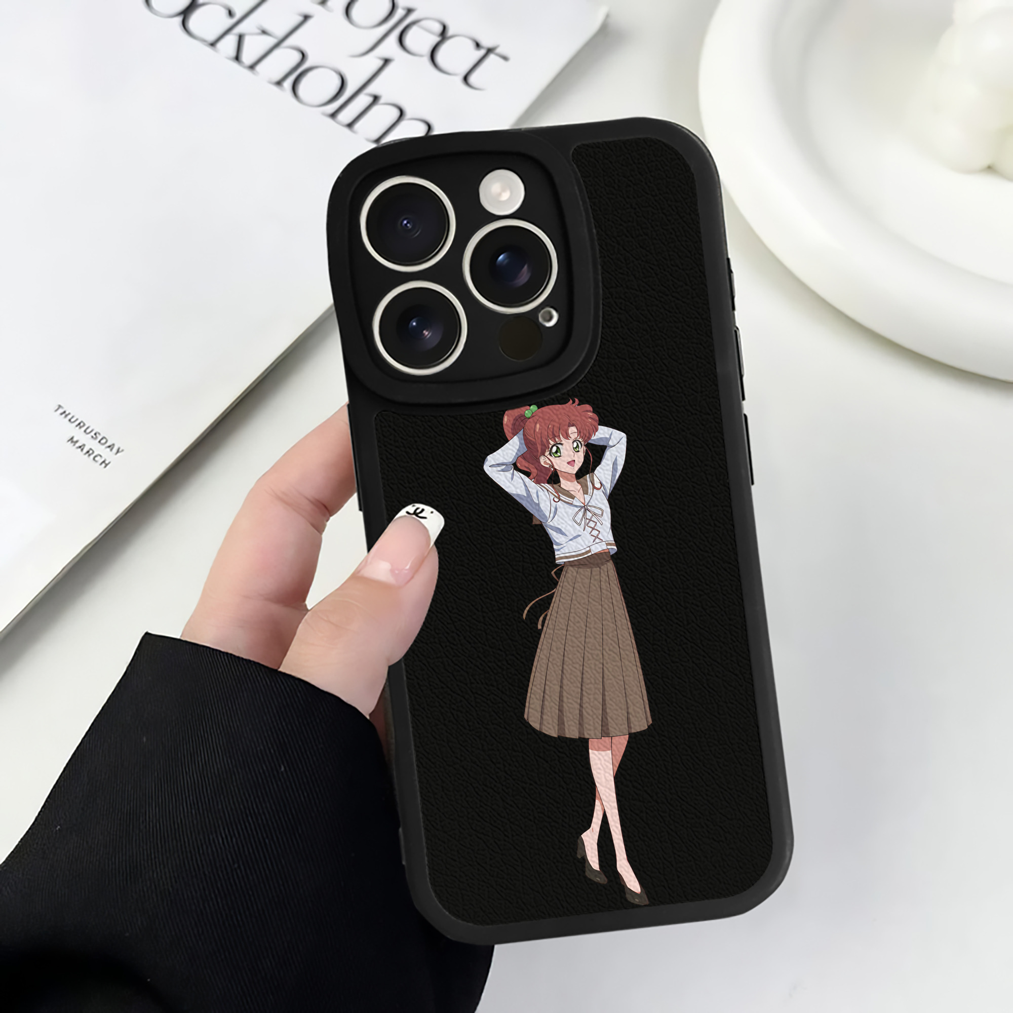 （画像用） 美少女戦士セーラームーン 木野 まこと きの まこと Sailor Moon Kino Makoto （セーラージュピター；Sailor Jupiter） 【iPhone 16シリーズ対応】シリコンスマホケース（レザー調） 材質：シリコン